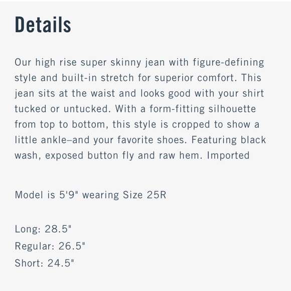 [A&F] High-waisted Black Jeans - Picture 6 of 7